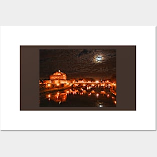 Magical Night. Castle San Angelo. Rome. Italy Posters and Art